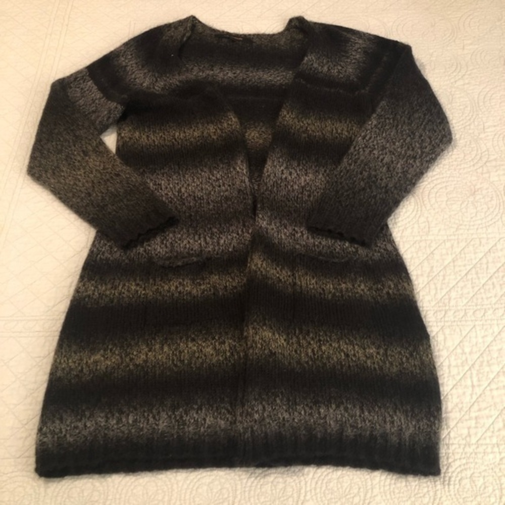 la fee Maraboutee mohair blend open front cardigan. Size XL.